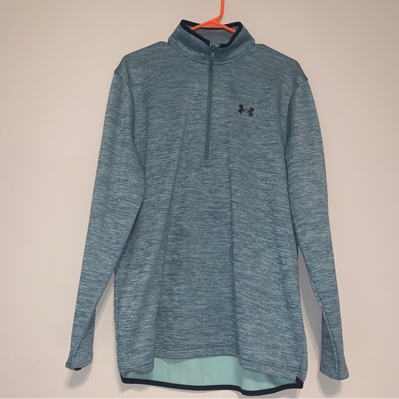 Under Armour COLDGEAR 1/4 Zip FLEECE Lined Sweater Jacket Men Med Long Sleeve - Picture 3 of 14